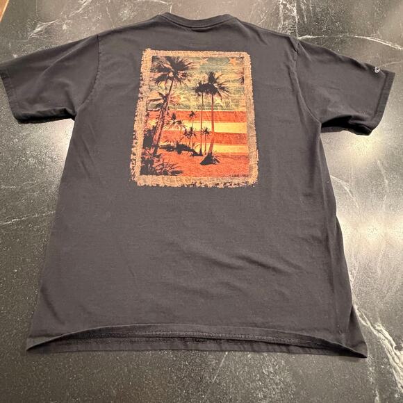 Crazy Shirts Hawaii Original Men's Graphic Tee - Palm Trees USA Flag black Med - Picture 1 of 12